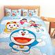 享夢城堡 雙人床包薄被套四件組-哆啦A夢DORAEMON 飛向天空-藍 product thumbnail 2