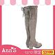 Ann’S鳥仔版-5CM粗跟防滑膠條防水絨布過膝靴-可可 product thumbnail 2