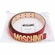 MOSCHINO 霧光金字母光滑小牛皮腰帶(紅色) product thumbnail 5