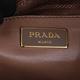 PRADA 經典金字蝴蝶結設計羊皮肩/斜背包(褐) product thumbnail 8