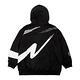 Nike 長袖上衣 JDI Leap High Hoodie 女款 黑 法式毛圈 寬鬆 連帽上衣 帽T FD4798-010 product thumbnail 3