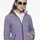 【Lynx Golf】女款繽紛格紋交叉線條配色鋪棉長袖外套-深藍格 product thumbnail 8