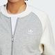 Adidas Fleece Jacket [IL3795] 女 外套 夾克 亞洲版 運動 休閒 復古 學院風 棉質 灰白 product thumbnail 5