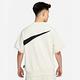 NIKE 上衣 男款 短袖上衣 運動 AS M NK SWOOSH HBR SS TOP 白黑 FB7872-113 product thumbnail 2