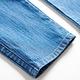 EDWIN 大師系列 JERSEYS迦績 口袋印花超彈性錐形牛仔褲-男-拔洗藍 product thumbnail 6