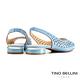 Tino Bellini巴西進口幾何鏤空後拉帶魚口涼鞋_淺藍 product thumbnail 5