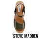 STEVE MADDEN-CABO-真皮一字寬版草編厚底鞋-黑色 product thumbnail 5