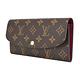 Louis Vuitton EMILIE 帆布皮革襯裡信封長夾(卡其/紅)M60697 product thumbnail 2