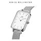 Daniel Wellington DW 手錶 Quadro Sterling 20X26麥穗式金屬編織小方錶 極光銀 DW00100438 product thumbnail 3