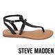 STEVE MADDEN UPON  經典真皮T字平底涼鞋-黑色 product thumbnail 3