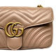 GUCCI GG Small Marmont 雙G復古金屬 皮革 小款 斜背包 肩背包 裸色 443497 product thumbnail 3