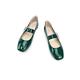 GREEN PINE方形鑽飾漆皮瑪莉珍平底鞋綠色(10321982) product thumbnail 5