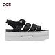 Nike 涼拖鞋 Wmns Icon Classic Sandal 女鞋 黑 白 魔鬼氈 增高 厚底 DH0223-001 product thumbnail 6