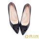 ORIN 反摺方釦羊皮尖頭高跟鞋 黑色 product thumbnail 4