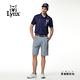 【Lynx Golf】男款日本進口布料混紡材質直條紋路雙折休閒短褲-淺藍色 product thumbnail 4