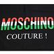 MOSCHINO 義大利製紅白綠品牌字母LOGO薄莫代爾披肩/圍巾(黑色系) product thumbnail 4