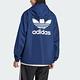 adidas 外套 Trefoil Windbreaker 男款 藍 白 防風 連帽外套 抽繩 風衣 夾克 愛迪達 IR9858 product thumbnail 4