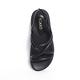 KOKKO率性顯瘦感細帶厚底涼鞋黑色 product thumbnail 3