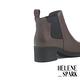 短靴 HELENE SPARK 率性時尚切爾西牛皮高跟短靴－咖 product thumbnail 4