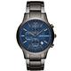 Emporio Armani 亞曼尼 RENATO 計時藍面IP鍊帶表(AR11215)x43mm product thumbnail 2