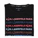 Karl Lagerfeld 卡爾彩色字母圓領短袖上衣(黑色) product thumbnail 4