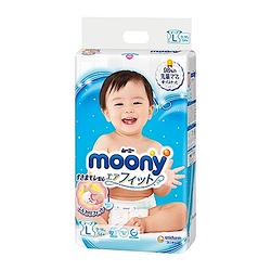 滿意寶寶 Moony日本頂級版紙尿褲(L)(54片x4包/箱)