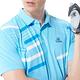 【Lynx Golf】男款吸濕排汗機能配色線條山貓繡花短袖POLO衫/高爾夫球衫-水藍色 product thumbnail 7