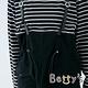 betty’s貝蒂思　長版吊帶條紋顯瘦洋裝(黑色) product thumbnail 6
