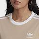 Adidas 3 Stripes Tee HL6688 女 短袖 上衣 T恤 運動 休閒 柔軟 國際尺寸 卡其 product thumbnail 5