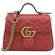 GUCCI GG Marmont 金屬LOGO復古手提斜背兩用包(紅) product thumbnail 2