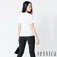 JESSICA - 珠飾造型簍空短袖上衣（白） product thumbnail 2