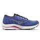 Mizuno 慢跑鞋 Wave Rider 25 Waveknit 女鞋 超寬楦 藍 白 緩震 運動鞋 美津濃 J1GD2177-02 product thumbnail 3