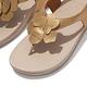 FitFlop LULU CORSAGE TOE-POST BACK-STRAP SANDALS麂皮花朵後帶涼鞋-女(復古金) product thumbnail 2