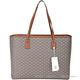 TORY BURCH GEMINI LINK CANVAS 塗層帆布肩背拉鍊托特包(棕色) product thumbnail 8