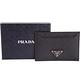 PRADA Saffiano 銀三角牌防刮牛皮萬用卡片夾(黑色) product thumbnail 5