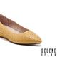 低跟鞋 HELENE SPARK 典雅魅力沖孔羊皮楔型低跟鞋－黃 product thumbnail 6