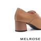 高跟鞋 MELROSE 復刻極簡純色牛皮方頭高跟鞋－棕 product thumbnail 4
