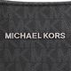 MICHAEL KORS 銀字滿版防刮LOGO皮革斜背包(黑灰) product thumbnail 7