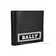 [買短夾送卡夾] BALLY BRASAI 矽膠字母小牛皮對折八卡短夾(黑色) product thumbnail 3