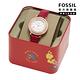 FOSSIL Jacqueline 環鑽迎春雕花兔翻轉女錶 紅色皮革錶帶 34MM ES5248 product thumbnail 7