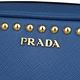 PRADA 鉚釘設計小型斜背包(藍) product thumbnail 6