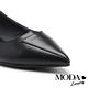低跟鞋 MODA Luxury 極簡素雅質感剪裁拼接尖頭低跟鞋－黑 product thumbnail 6