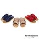 Tino Bellini 義大利進口造型鞋帶交錯厚底涼拖鞋_ 藍 product thumbnail 3