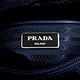 PRADA VELA系列經典三角LOGO牛皮飾邊尼龍釦環造型斜背包(藏藍) product thumbnail 7