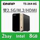 QNAP 威聯通 TS-264-8G 2Bay NAS 網路儲存伺服器 product thumbnail 2