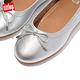 【FitFlop】ALLEGRO BOW LEATHER BALLERINAS 經典全皮革芭蕾舞鞋娃娃鞋-女(銀色) product thumbnail 4