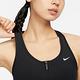 Nike 運動內衣 Swoosh 黑 白 中強度支撐 內縫襯墊 速乾 前拉鍊 健身 瑜珈 FN2732-010 product thumbnail 7