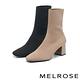 短靴 MELROSE 美樂斯 極簡時髦純色飛織布方頭高跟短靴－黑 product thumbnail 7