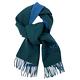 COACH 新款喀什米爾混羊毛雙色圍巾(藍/綠) product thumbnail 3