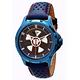 MINI Swiss Watches 石英錶 44mm 藍底方向盤錶面 藍色透孔皮錶帶 product thumbnail 2